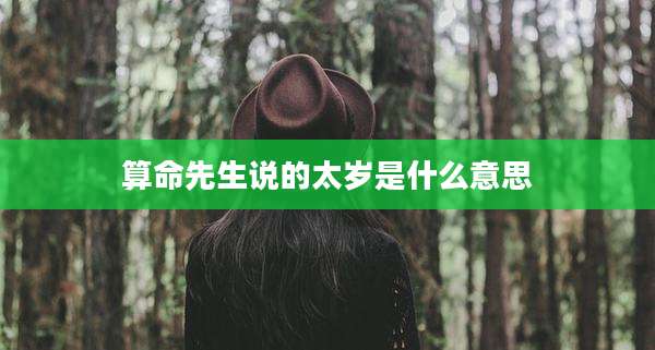 算命先生说的太岁是什么意思