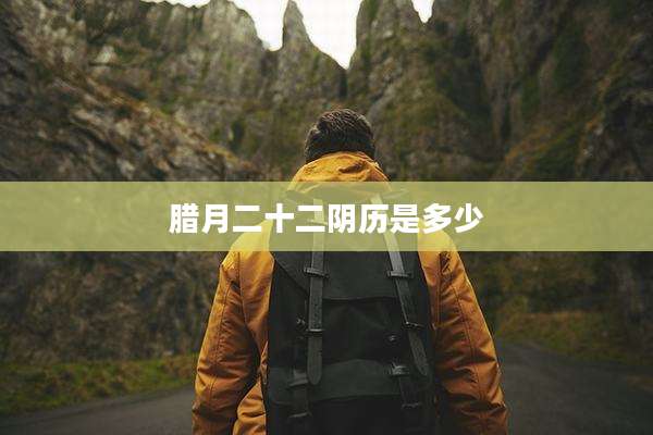 腊月二十二阴历是多少