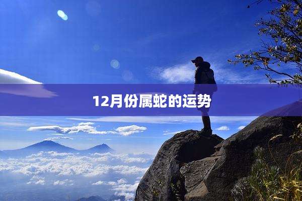 12月份属蛇的运势