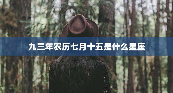 九三年农历七月十五是什么星座