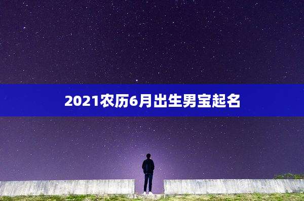 2021农历6月出生男宝起名