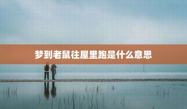梦到老鼠往屋里跑是什么意思