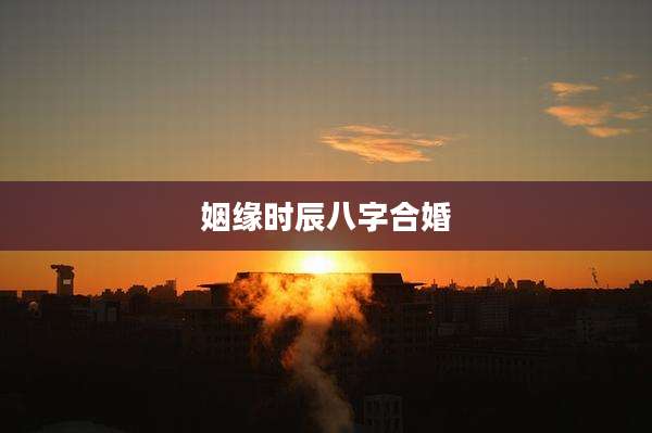 姻缘时辰八字合婚