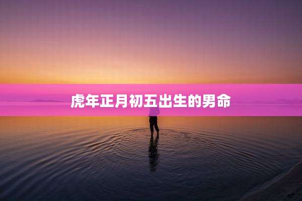 虎年正月初五出生的男命