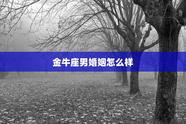 金牛座男婚姻怎么样
