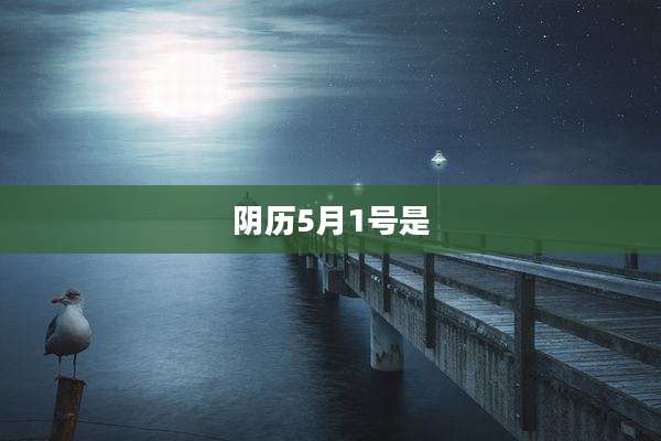 阴历5月1号是
