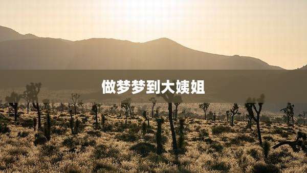 做梦梦到大姨姐