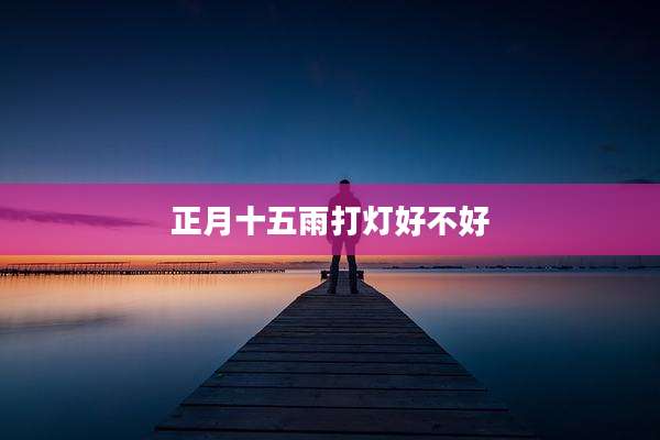正月十五雨打灯好不好