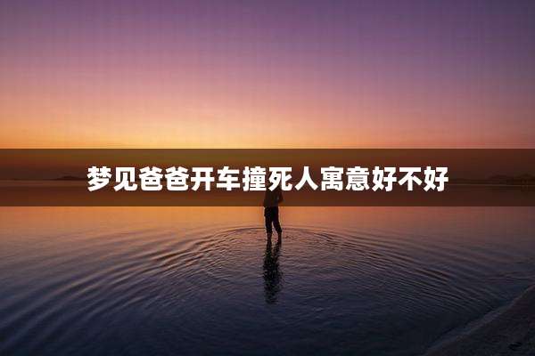 梦见爸爸开车撞死人寓意好不好