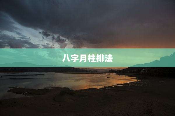 八字月柱排法