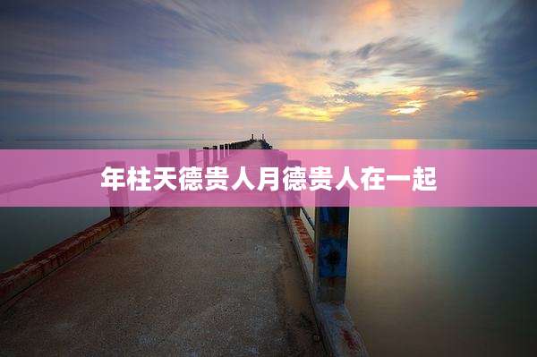年柱天德贵人月德贵人在一起