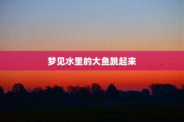 梦见水里的大鱼跳起来