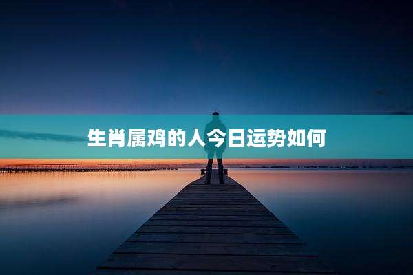 生肖属鸡的人今日运势如何