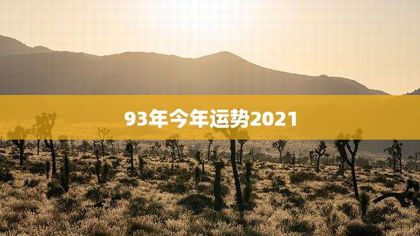 93年今年运势2021