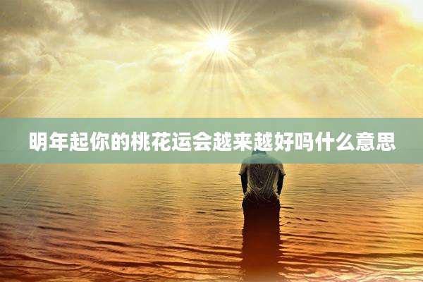 明年起你的桃花运会越来越好吗什么意思