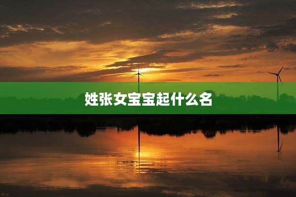 姓张女宝宝起什么名