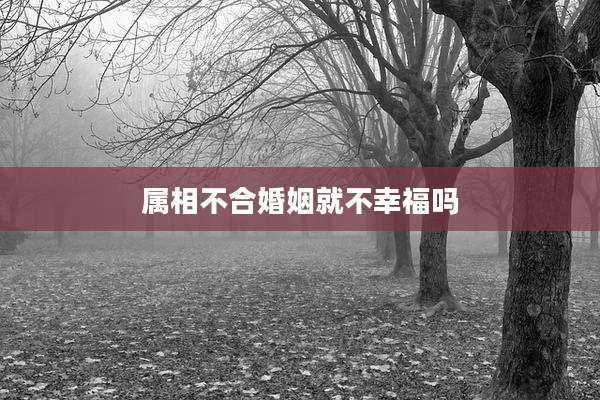 属相不合婚姻就不幸福吗