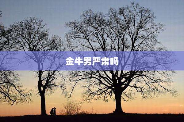 金牛男严肃吗