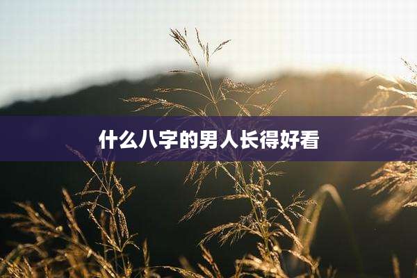 什么八字的男人长得好看