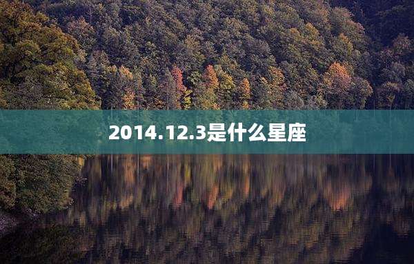 2014.12.3是什么星座