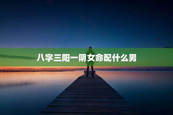 八字三阳一阴女命配什么男