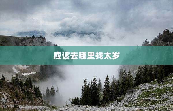 应该去哪里找太岁