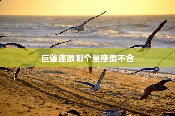 巨蟹座跟哪个星座最不合