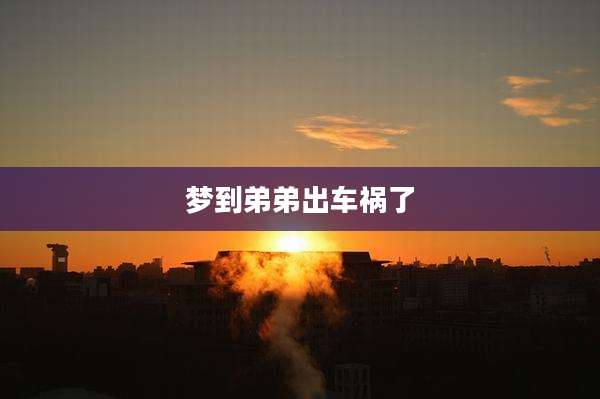 梦到弟弟出车祸了