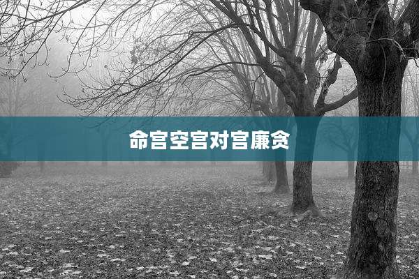 命宫空宫对宫廉贪