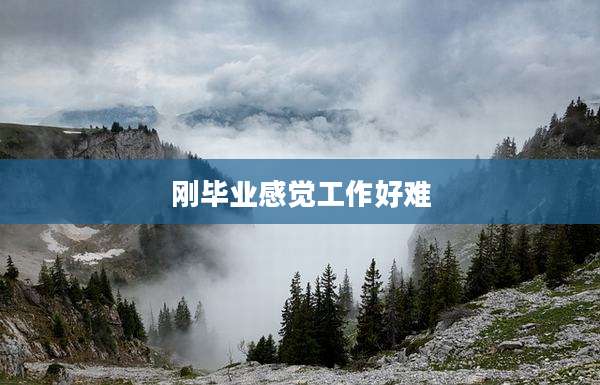 刚毕业感觉工作好难