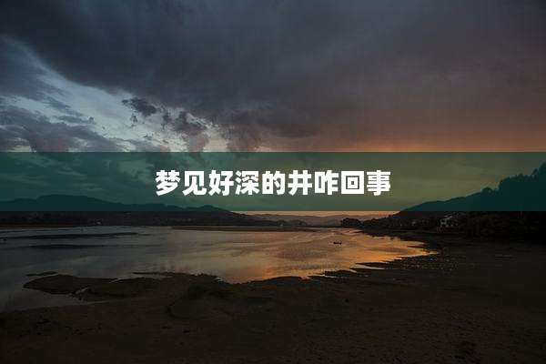 梦见好深的井咋回事