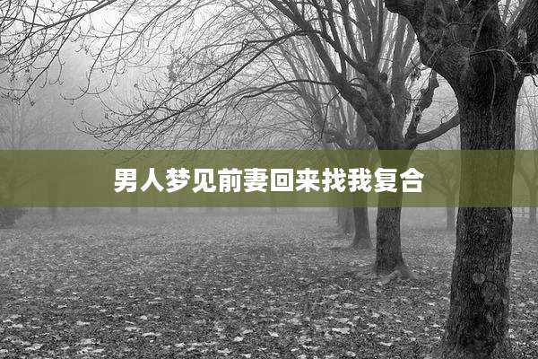男人梦见前妻回来找我复合