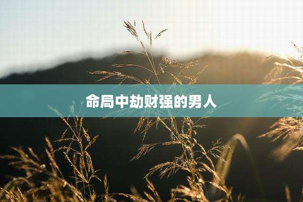 命局中劫财强的男人