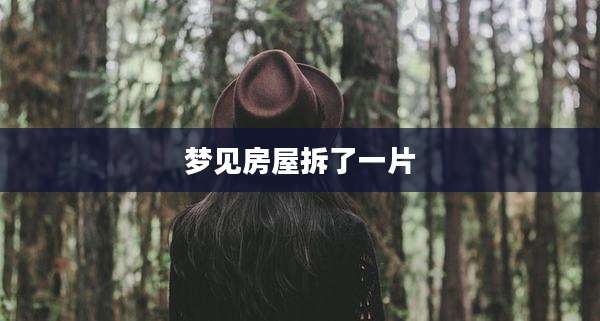 梦见房屋拆了一片