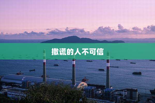 撒谎的人不可信