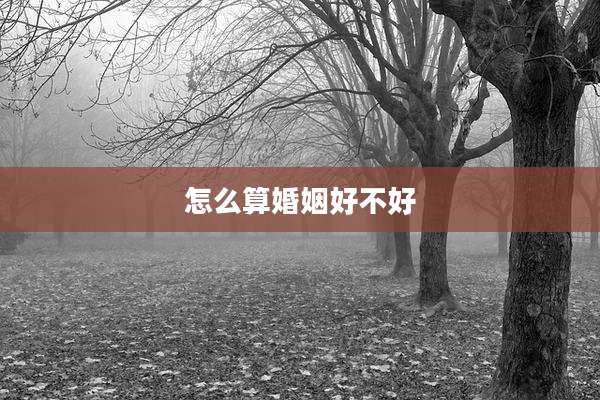 怎么算婚姻好不好
