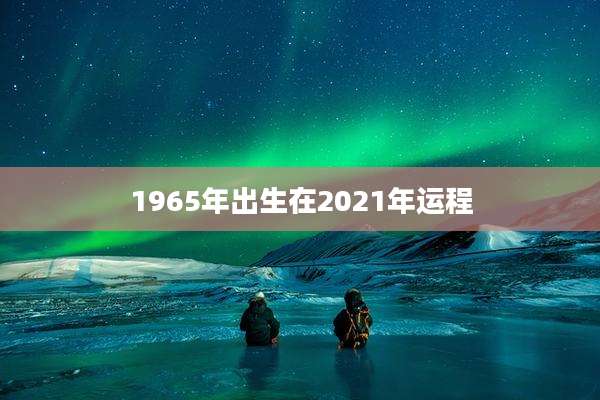 1965年出生在2021年运程