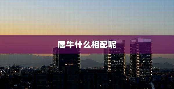 属牛什么相配呢