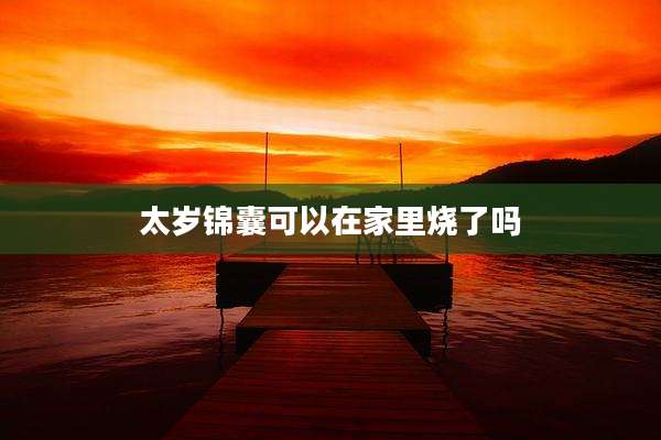 太岁锦囊可以在家里烧了吗