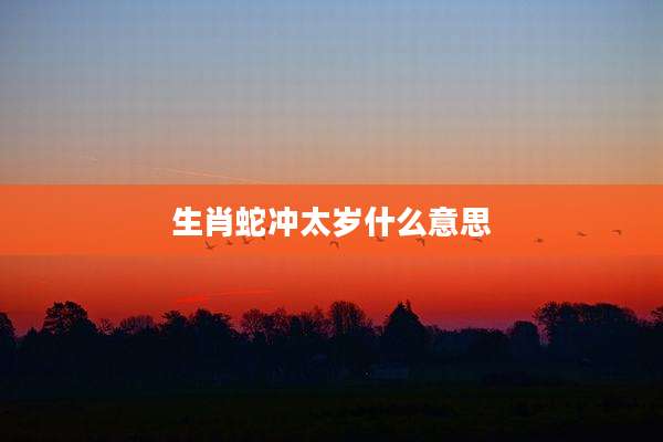 生肖蛇冲太岁什么意思