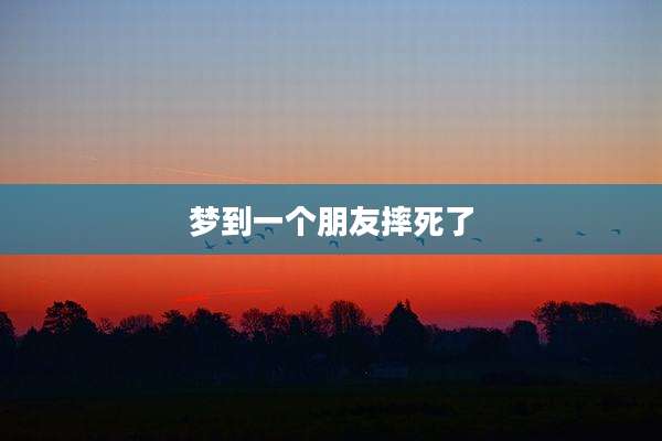 梦到一个朋友摔死了