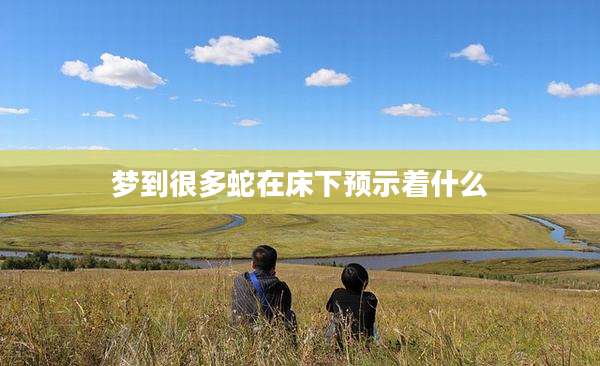 梦到很多蛇在床下预示着什么