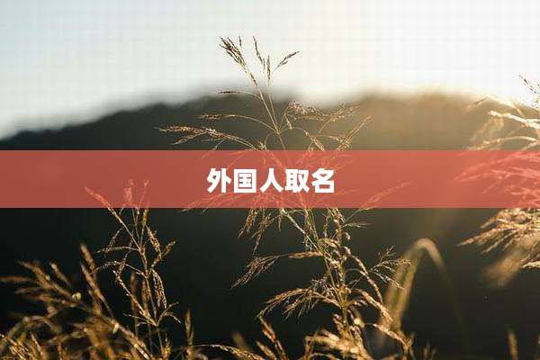 外国人取名