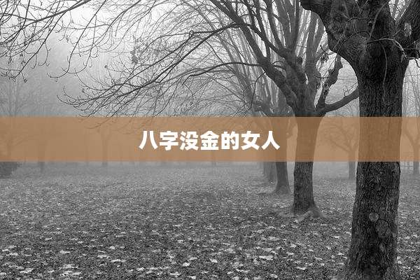 八字没金的女人
