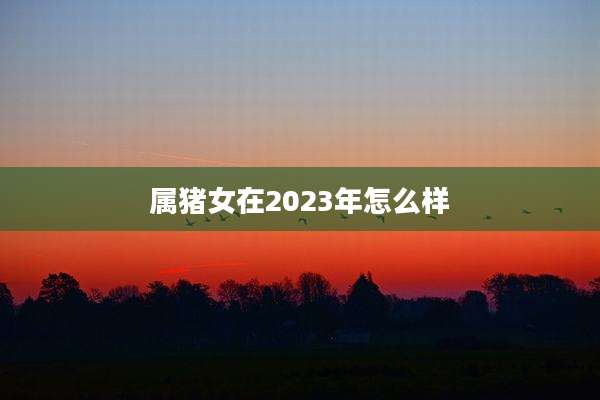 属猪女在2023年怎么样