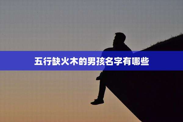 五行缺火木的男孩名字有哪些