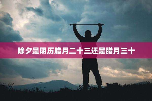 除夕是阴历腊月二十三还是腊月三十