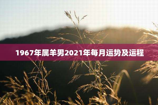 1967年属羊男2021年每月运势及运程