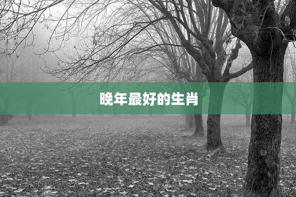晚年最好的生肖