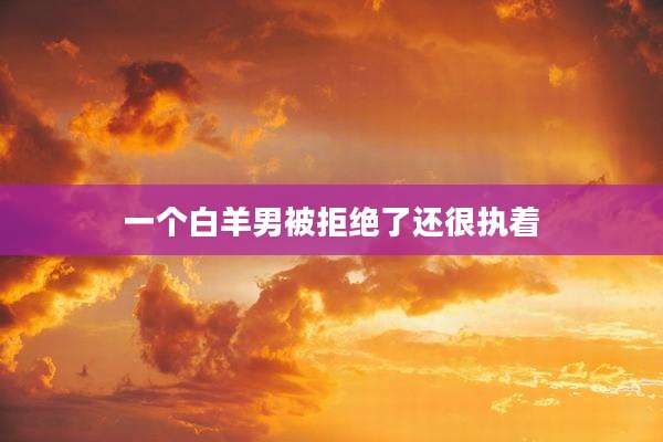 一个白羊男被拒绝了还很执着